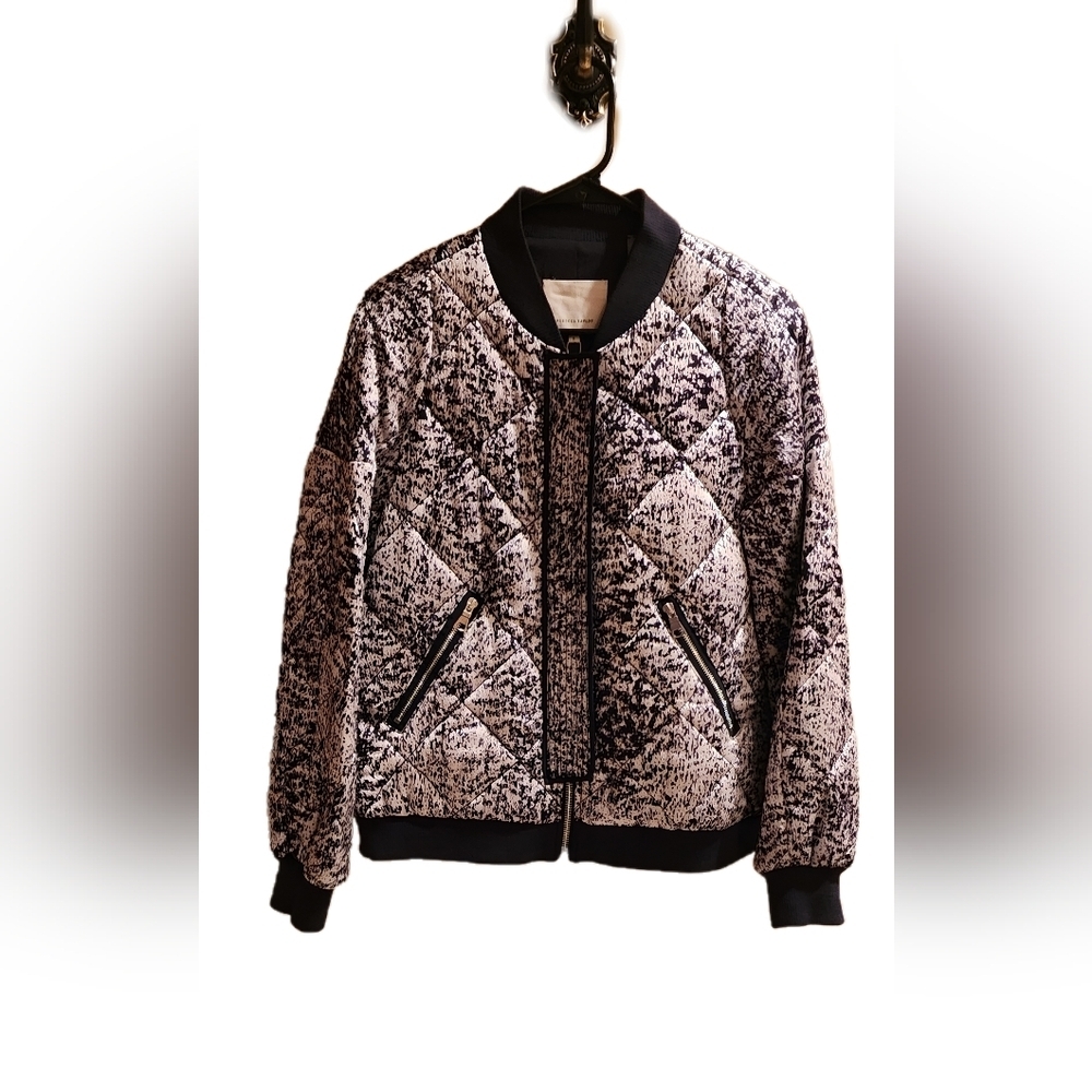 NWT Rebecca Taylor Silk Flight Bomber Jacket- Size 8